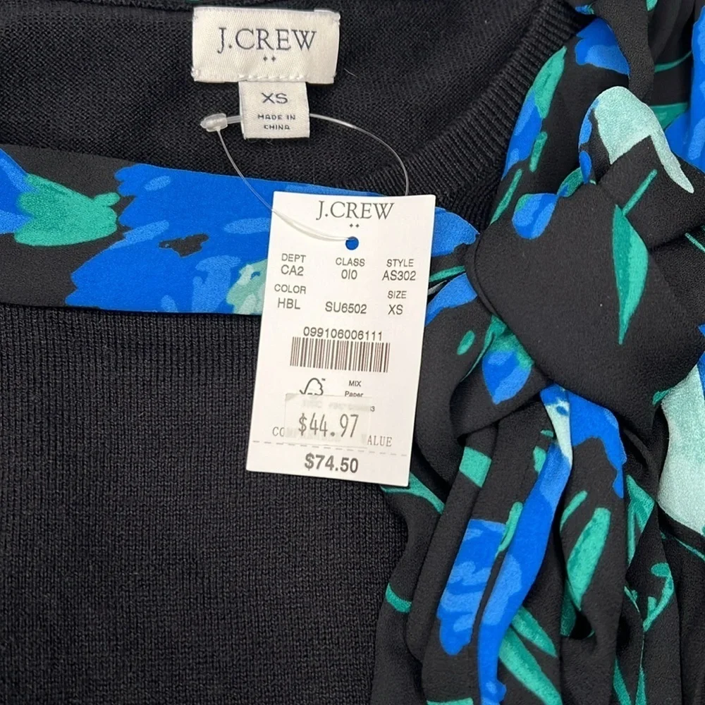 J. Crew Scarf Pullover Sweater Size XS NEW